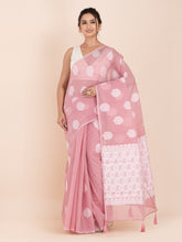 KAVVYA  PINK COTTON SAREE